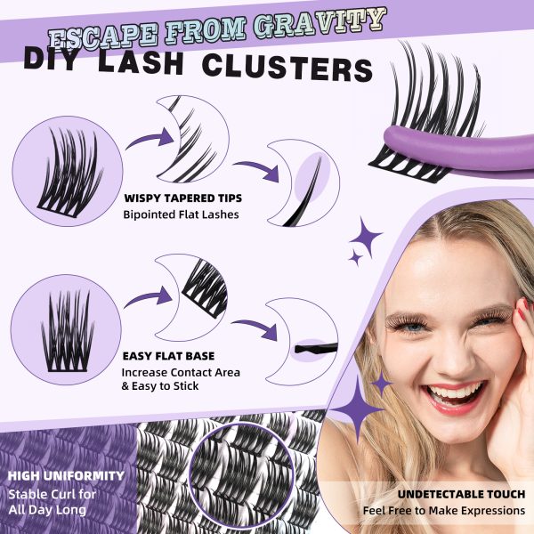 BM01 Flat Matte DIY Cluster Lash Extensions Kit