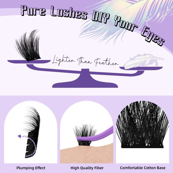 F03+F05 Ultra-soft DIY Cluster Lash Extensions Kit