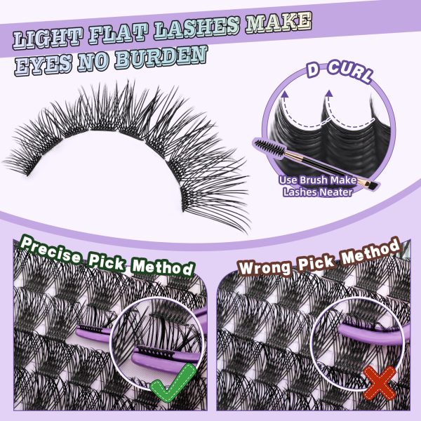 BM03 Flat Matte DIY Cluster Lash Extensions Kit