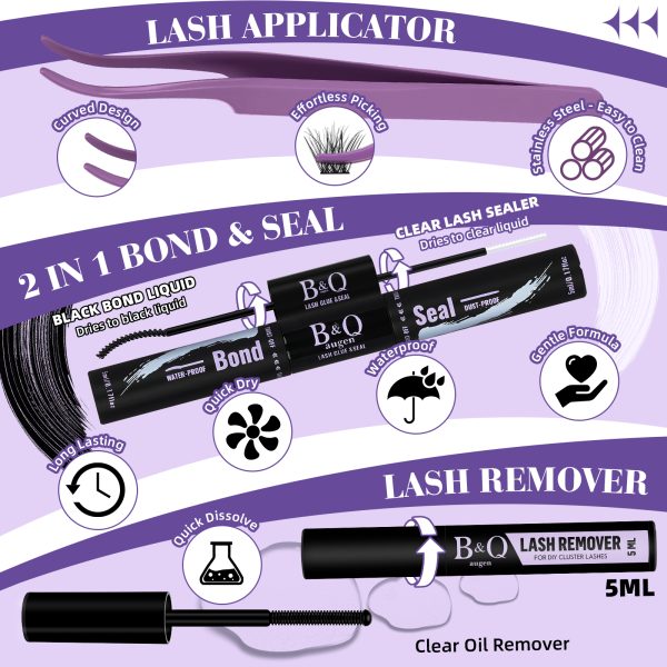 3D Effect Natural Volume DIY Cluster Lash Extensions Kit- D03