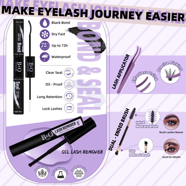 70D Individual Lash Clusters with Bottom Lashes Kit